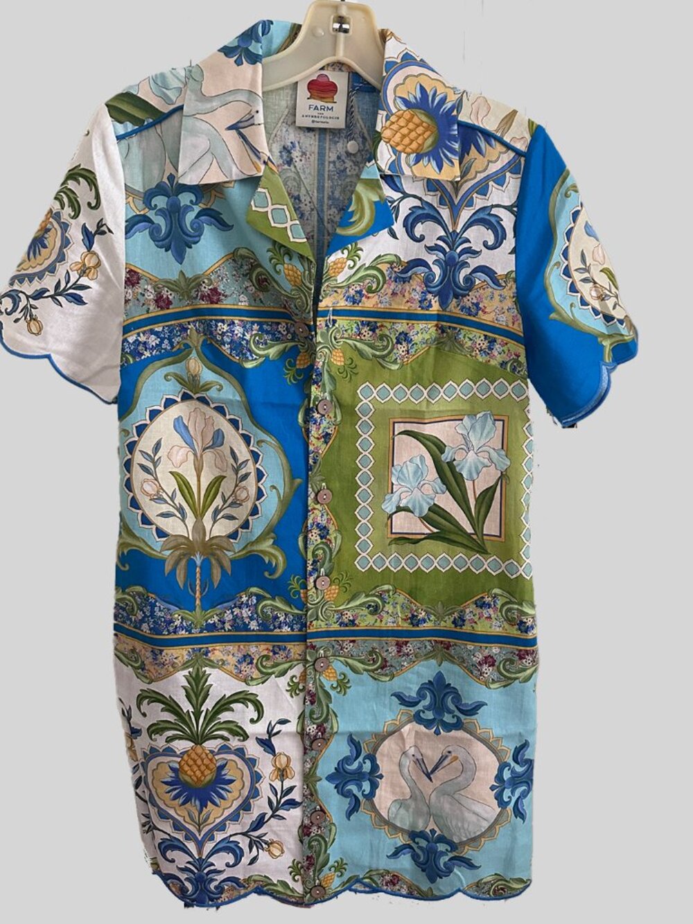 Farm Rio x Anthropologie Scalloped Shirt Dress - XXS - Picture 5 of 8